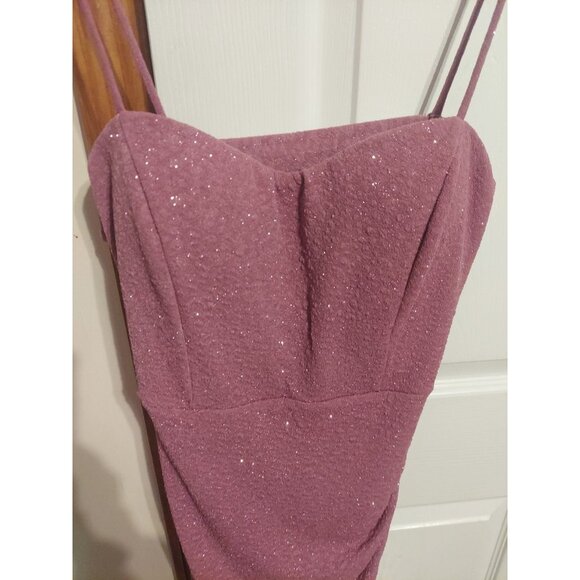 Windsor Sparkly Purple Short Dress Size Large Spaghetti Straps Homecoming Dress - Picture 3 of 10